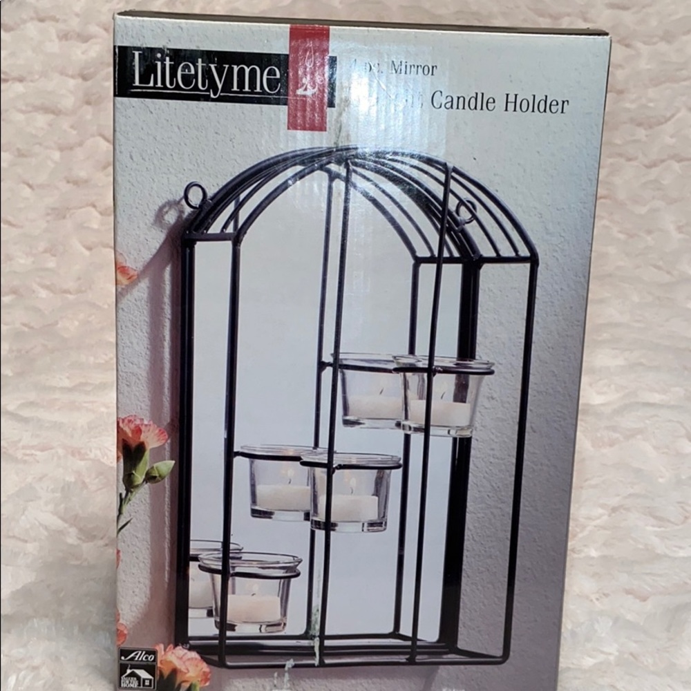 Mirror tea light sconce